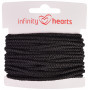 Infinity Hearts Anorakkoord Polyester 3mm 10 Zwart - 5m