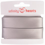 Infinity Hearts Satijn Lint Dubbelzijdig 15mm 017 Grijs - 5m