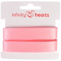 Infinity Hearts Satijn Lint Dubbelzijdig 15mm 150 Roze - 5m 