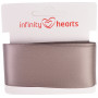 Infinity Hearts Satijn Lint Dubbelzijdig 38mm 017 Grijs - 5m