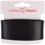 Infinity Hearts Satijn Lint Dubbelzijdig 38mm 030 Zwart - 5m