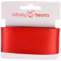 Infinity Hearts Satijn Lint Dubbelzijdig 38mm 250 Rood - 5m