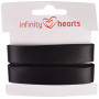 Infinity Hearts Satijn Lint Dubbelzijdig 15mm 030 Zwart - 5m