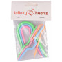Infinity Hartjes Draaistokjes / Helpende Stokjes Plastic 3-6mm Ass. kleuren - 7 stuks
