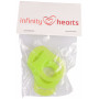 Infinity Hearts Speenkoord Adapter Limegeel 5x3cm - 5 stk