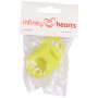 Infinity Hearts Speenkoord Adapter Limegroen 5x3cm - 5 stk