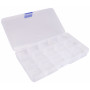 Infinity Hearts Plastic doos voor knopen en accessoires Transparant 17,5x10cm - 15 vakken