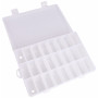 Infinity Hearts Plastic doos voor knopen en accessoires Transparant 19,5x14cm - 24 vakken