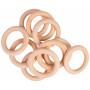 Infinity Harten Houten Ringen/Gordijnringen Houten Rond 50mm - 10 stuks