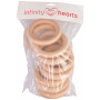 Infinity Hearts Gordijnringen Hout Rond 100mm - 10 stk