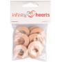Infinity Hearts Houten Ring Dik Rond 30mm - 10 stk