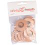 Infinity Hearts Houten Ring Dik Rond 40mm - 10 stk