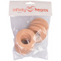 Infinity Hearts Houten Ring Dik Rond 60mm - 10 stk
