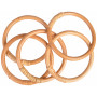 Infinity Harten Bamboe Ring 10cm - 5 stuks.