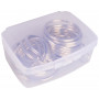 Infinity Hearts Sleutelringen in plastic doos Dun Zilverkleurig 5-50mm - 50 stk