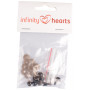 Infinity harten veiligheidsogen/Amigurumi ogen goud 8mm - 5 sets