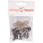 Infinity Hearts veiligheidsogen/Amigurumi ogen goud 14mm - 5 sets - 2e assortiment