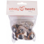 Infinity Hearts veiligheidsogen/Amigurumi ogen goud 30mm - 5 sets - 2e assortiment
