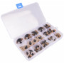 Infinity Hearts Veiligheidsogen / Amigurumi ogen in plastic doos Goud 8-30mm - 18 sets