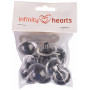 Infinity Hearts Veiligheidsogen / Amigurumi ogen Zilver 30mm - 5 sets