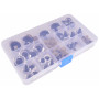 Infinity Hearts Veiligheidsogen / Amigurumi ogen in plastic doos Zilver 8-30mm - 18 sets