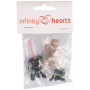 Infinity harten veiligheidsogen/Amigurumi ogen groen 12mm - 5 sets