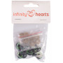 Infinity harten veiligheidsogen/Amigurumi ogen groen 14mm - 5 sets