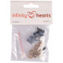 Infinity harten veiligheidsogen/Amigurumi ogen blauw 8mm - 5 sets