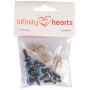 Infinity harten veiligheidsogen/Amigurumi ogen blauw 12mm - 5 sets