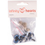 Infinity harten veiligheidsogen/Amigurumi ogen blauw 14mm - 5 sets