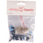 Infinity harten veiligheidsogen/Amigurumi ogen blauw 18mm - 5 sets