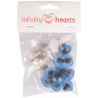 Infinity harten veiligheidsogen/Amigurumi ogen blauw 20mm - 5 sets