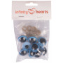 Infinity Hearts Veiligheidsogen / Amigurumi ogen Blauw 25mm - 5 sets