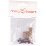 Infinity harten veiligheidsogen/Amigurumi ogen rood 8mm - 5 sets