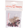 Infinity Hearts veiligheidsogen/Amigurumi ogen rood 12mm - 5 sets - 2e assortiment