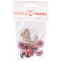 Infinity Hearts veiligheidsogen/Amigurumi ogen rood 14mm - 5 sets - 2e assortiment