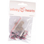 Infinity Hearts veiligheidsogen/Amigurumi ogen rood 16mm - 5 sets - 2e assortiment