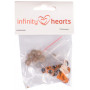 Infinity Hearts Veiligheidsogen/Amigurumi Ogen Oranje 10mm - 5 sets - 2e assortiment