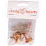 Infinity Hearts Veiligheidsogen/Amigurumi Ogen Oranje 12mm - 5 sets - 2e assortiment