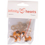 Infinity Hearts Veiligheidsogen/Amigurumi Ogen Oranje 14mm - 5 sets - 2e assortiment