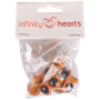 Infinity Hearts Veiligheidsogen/Amigurumi Ogen Oranje 16mm - 5 sets - 2e assortiment