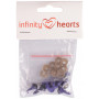 Infinity Hearts veiligheidsogen/Amigurumi ogen paars 10mm - 5 sets - 2e assortiment