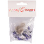 Infinity harten veiligheidsogen/Amigurumi ogen paars 12mm - 5 sets