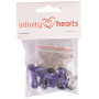 Infinity Hearts veiligheidsogen/Amigurumi ogen paars 14mm - 5 sets - 2e assortiment