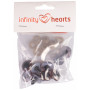 Infinity harten veiligheidsogen/Amigurumi ogen bruin 20mm - 5 sets