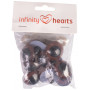 Infinity Hearts Veiligheidsogen / Amigurumi ogen Bruin 30mm - 5 sets