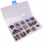 Infinity Hearts Veiligheidsogen / Amigurumi ogen in plastic doos Bruin 8-30mm - 18 sets