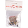 Infinity harten veiligheidsogen/Amigurumi ogen geel 8mm - 5 sets