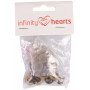 Infinity Hearts Veiligheidsogen / Amigurumi ogen geel 15mm - 5 sets