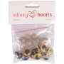 Infinity harten veiligheidsogen/Amigurumi ogen geel 18mm - 5 sets